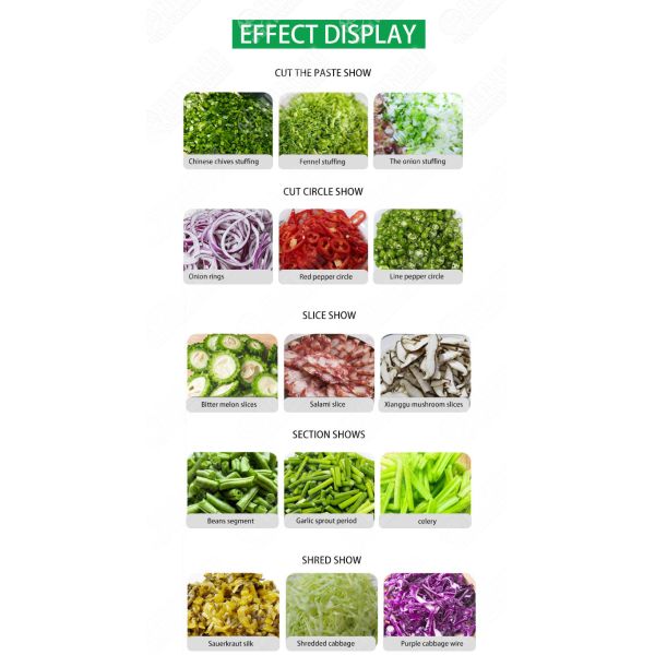 1000kg/h Multifunction Vegetable Cutting Machine Fruit And Vegetable Slicer Cutter