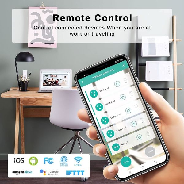Smart Plug Socket Us 16A Convenient Tuya Remote Control Charging Timer Compatible By Google&Alexa Voice