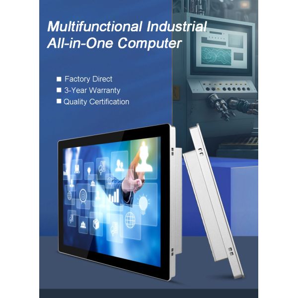 15.6 Inch Narrow Bezel External Industrial Embedded Computers Grade Touch Panel Monitor With VGA HDMI DVI USB
