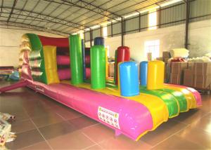 Wholesale Inflatable Beach Bouncy Castle Assault Course , Big Party Funny Obstacle Course Jumpers from china suppliers