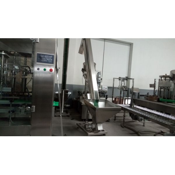 Full Automatic Bottle Filling And Capping Machine , Factory Glass Bottle Aluminum Capping Machine