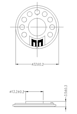 32 мм майлара спикер DXI32N-A 32 * 3,5 мм DVD спикер спикер таблетки