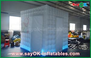 China Advertising Booth Displays Two Door Inflatable White Photo Booth Case With Oxford Cloth 2.4 X 2.4 X 2.5 on sale