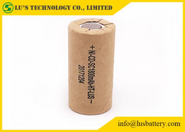 Quality High Efficient Nickel Cadmium Battery For Metal Detectors 1.2V SC1800mah for sale