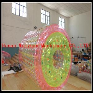 China PVC1.2MM Colorful 2.2m hot air welding  Floating Kids Toys colorful  Inflatable water roller ball for water pool on sale