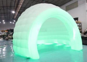 Wholesale Colorful LED Light Giant Inflatable Igloo Dome Tent With Tunnel Entrance from china suppliers
