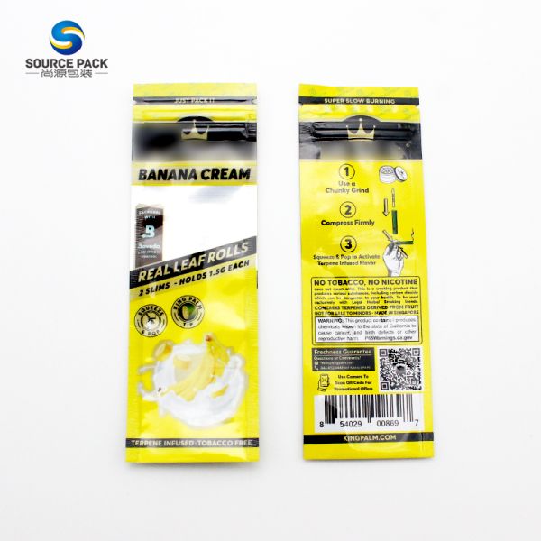 Cigar Storage Wrap Mylar Bag Custom Printed Smell Proof Pouch