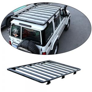 China LC76 Series Off Road Cargo Rack Aluminum Alloy Rain Gutter Mounting Roof Rail Rack on sale
