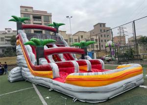 Wholesale PVC Tarpaulin Puncture Proof Inflatable Water Slides With Pool from china suppliers