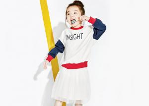 Wholesale Contrast Color Ribbed Girls Raglan Shirt , Knitted Kids Pullover Sweater Long Sleeve from china suppliers