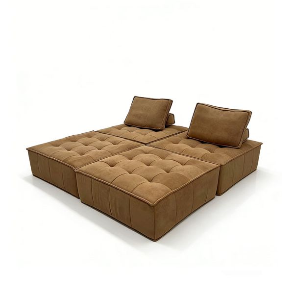 Modern Lazy Home Compressed Sofa Single Fabric Sponge Compressed Sofa Modern