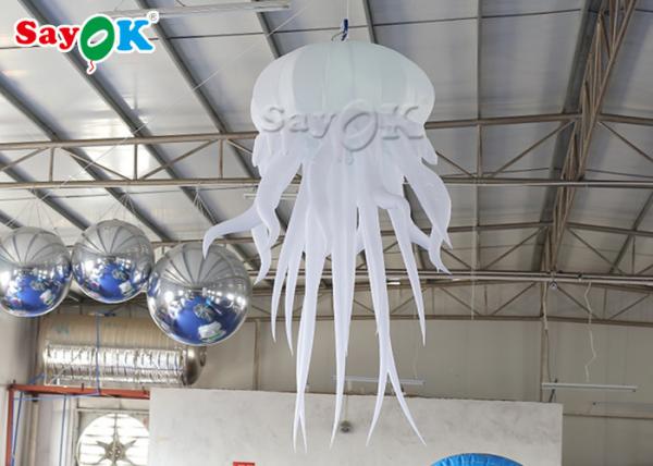 2M LED Color Changing Inflatable Hanging Jellyfish Decor For Home / Bar / Concert