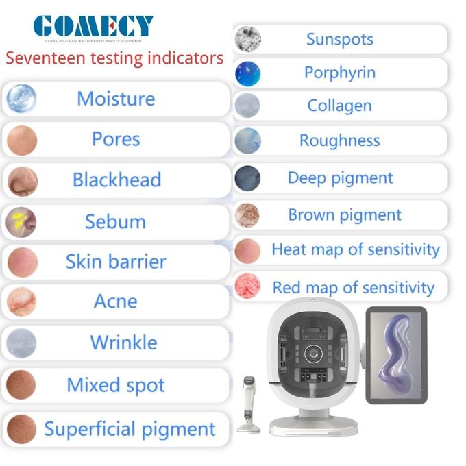 Complete Skin Analyzer Including A Scalp Analysis Handpiece A Large Screen And A High-Definition Camera