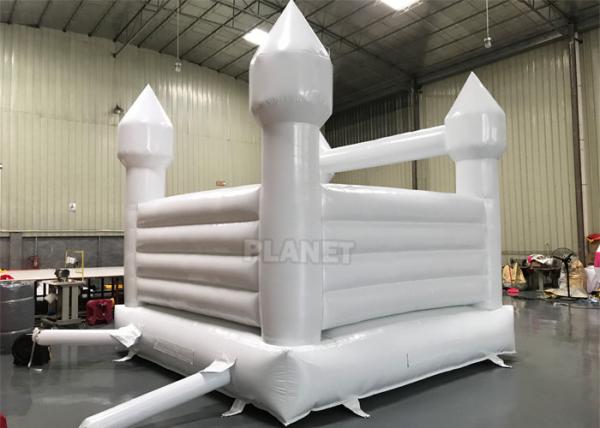 Commercial White Inflatable Slide Bouncer Jumping Castle For Party