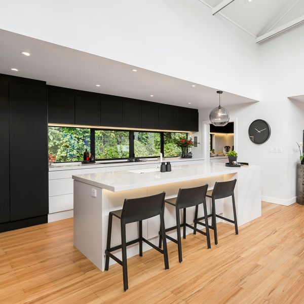 Custom Black And White Modular Kitchen Cabinets Modern Lacquer Luxury