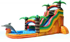 Wholesale Water Park 2 In 1 Pool  Kids Inflatable Water Colorful Slide Fire Retardant For Outdoor Activities from china suppliers