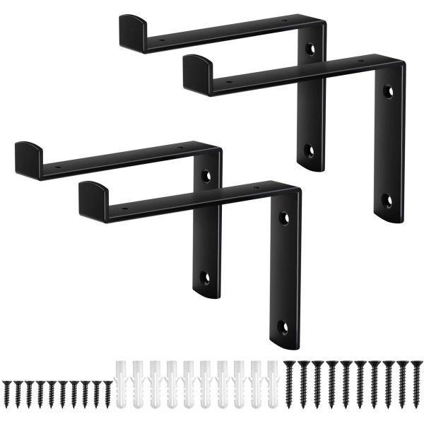 Space-saving Silver Triangle Drop Down Shelf Brackets for 4-6mm Thickness Wall Mount