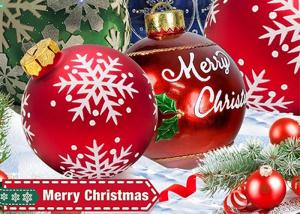 Wholesale Merry Christmas Blow Up Balloon Ornaments Yard Decoration Large Outdoor PVC Inflatable Balls from china suppliers