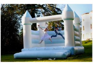 Wholesale White 0.55mm PVC Tarpaulins Inflatable Bounce House Castle For Wedding BV CCC from china suppliers