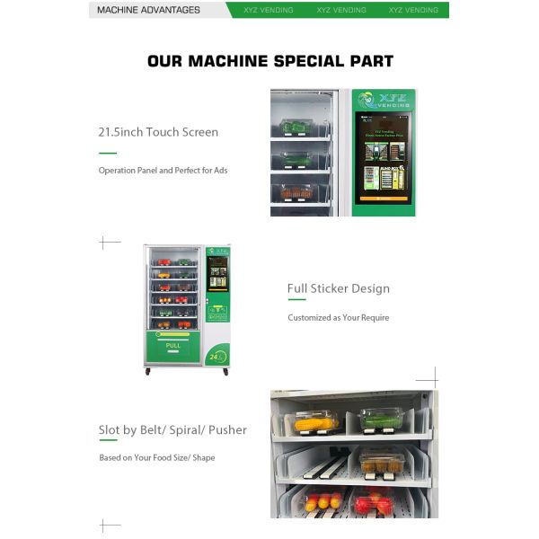 XYZ Popular Fruit Vegetable Snacks Combo Elevator with Card Reader Saudi Arabia Vending Machine
