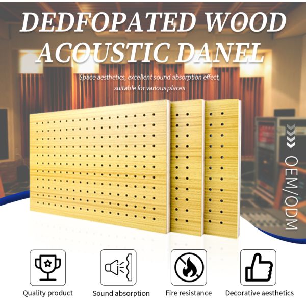 MDF Perforated Acoustic Panel Soundproofing Ceiling Panels For Home Decor