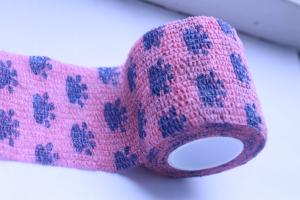 Wholesale Paw Prints Pet Wrap Self - adhesive Elastic Co-flex Printed Bandages Wrap from china suppliers