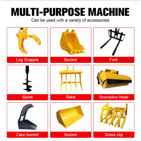 3000Kg Small Wheel Loader Construction Wheel Loader Multifunctional
