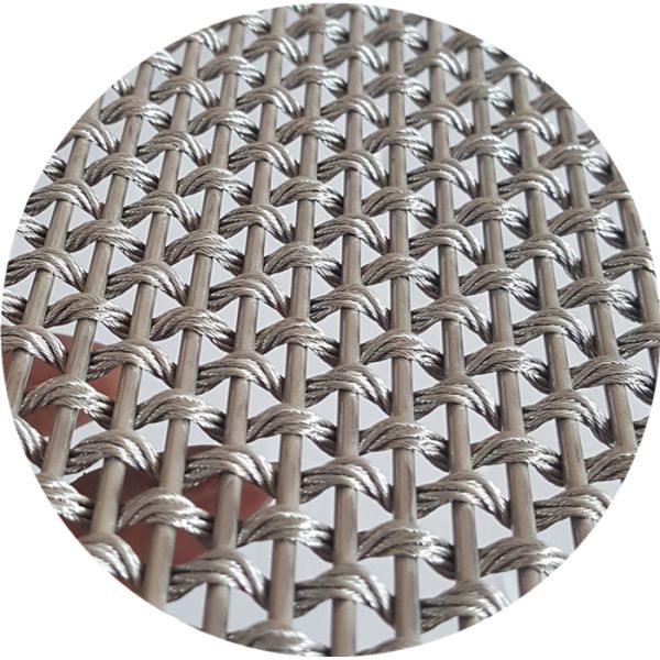 Cable Rod Architectural Wire Mesh Fabric For Facade Cladding Or Room Divider