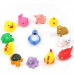 Floating Baby Rubber Bath Toys Animal Shape 12 Pcs Harmless Gifts For Children