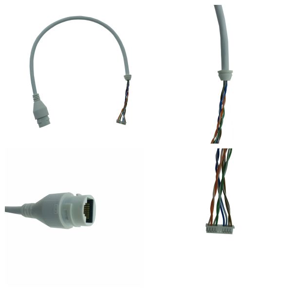 Indoor/Outdoor IP Camera Cable with PVC Jacket / Copper Tail Cable Camera Power Cable 005