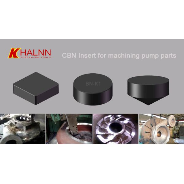 BN - K1 SNMN120404 Solid CBN Inserts Processing Mud Pump Impact Resistance