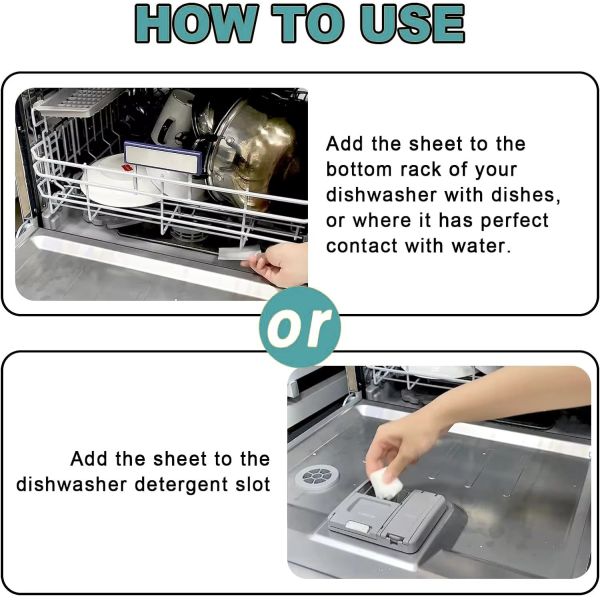 Eco Friendly Hypoallergenic Compact Space Saving Dishwashing Sheets Dishwasher Detergent Sheets