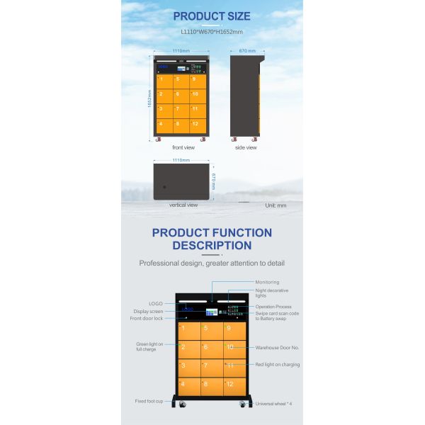 High Power EV Battery Swapping Cabinet Station For Deliveryman ODM