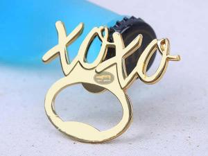 Wholesale Cool Innovative Zinc Alloy Gold Coating XOXO Men Women Blank with Engraved Logo Wedding Favor Gift Bottle Opener from china suppliers