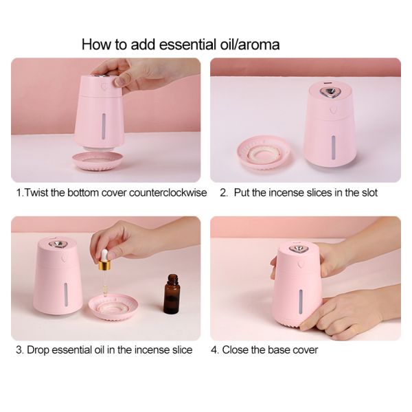EW-019 dropping aroma diffuser portable usb mini air humidifier 200ml