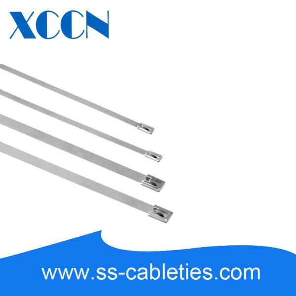4.6*0.25*300mm 201,304,316 grade self-locking ball lock stainless steel cable tie with fireproof