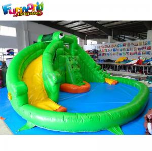 Wholesale Green Tarpaulin TUV Outdoor Inflatable Water Slides from china suppliers
