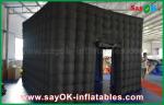 Inflatable Photo Studio 2 Doors Black Inflatable Photo Booth Waterproof With Led