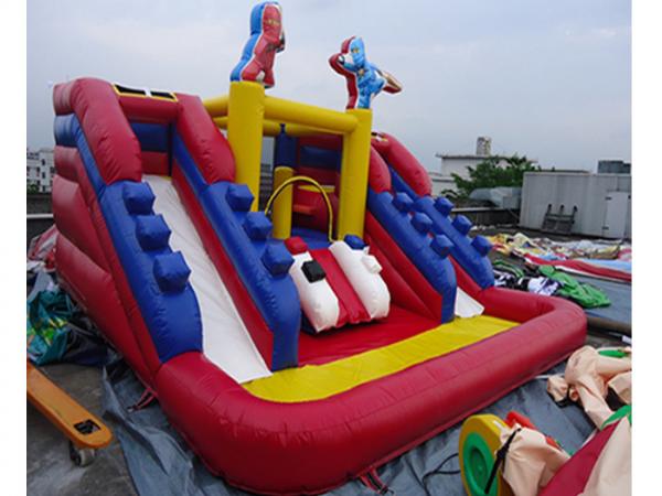 Quality PVC Tarpaulin Outdoor Inflatable Water Slide For Kids Funny Amusement Games for sale