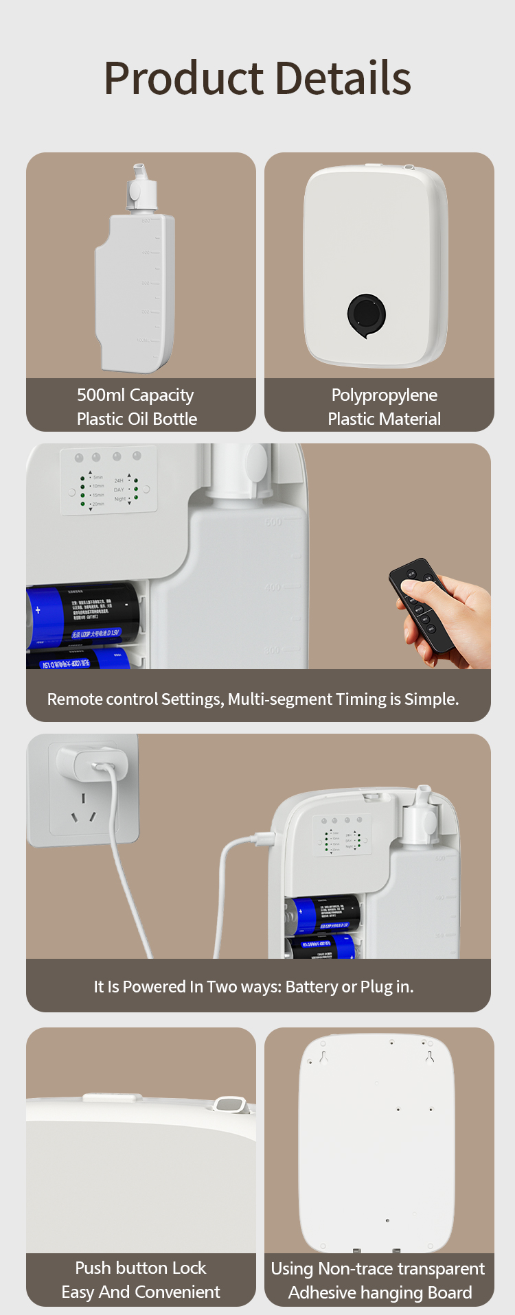 USB Powered Aroma Diffusers Commercial Air Scent Machine For Home Hotel Bathroom Kitchen