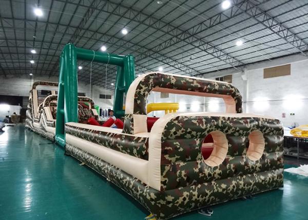 Inflatable Boot Camp Obstacle Course Challenge / Outdoor Inflatable Obstacle