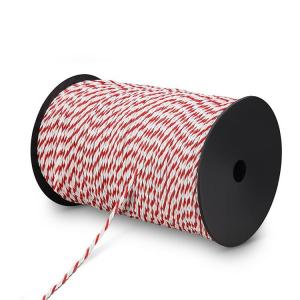 China Roll Electric Fence Rope With Red White Steel Polywire For Horse Animal Fencing on sale