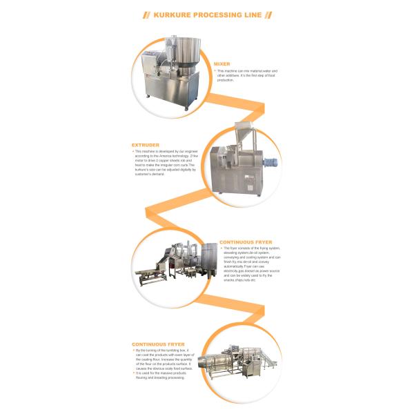 62KW/H Corn Grits Kurkure Making Machine Snack Food Making