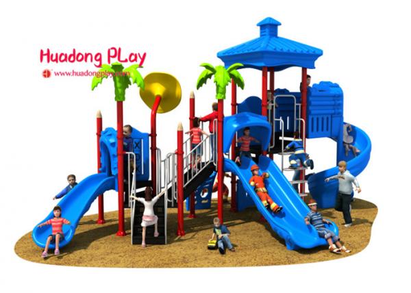 Vivid Color Image Kids Plastic Slide , Shopping Mall Outdoor Play Slide 32m³