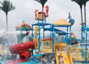 China Professional Kids Water Play Equipment Structures With Water Slide , Climb Net on sale