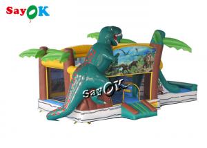 Wholesale Jurassic Dinosaur Inflatable Bounce House Water Slide For Kids Playground from china suppliers