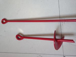 Wholesale Red Painted Earth Ground Anchor / Helical Metal Ground Anchors Offset Eye from china suppliers