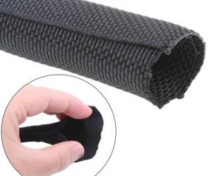 Wholesale Lightweight 1 Inch Self Wrapping Split Braided Sleeving Flame Retardant from china suppliers