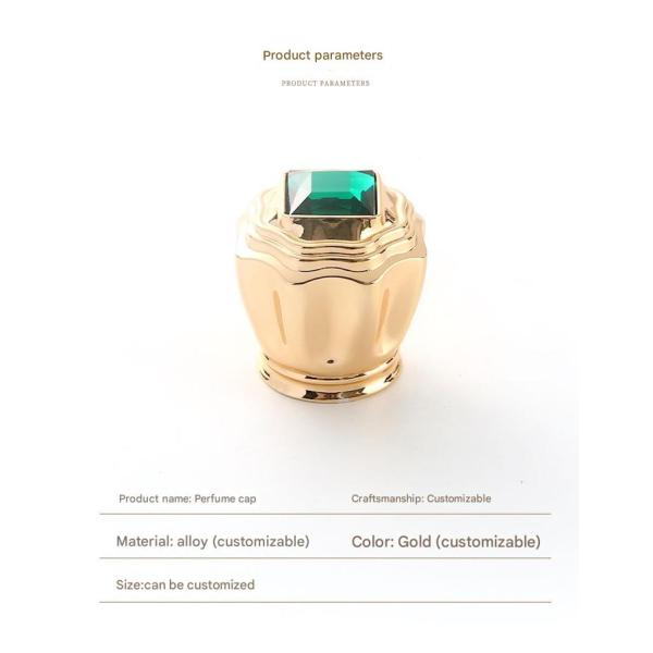 Gold Aroma Vial Caps Eco-friendly Zinc Alloy Material for Elegant Packaging Solutions