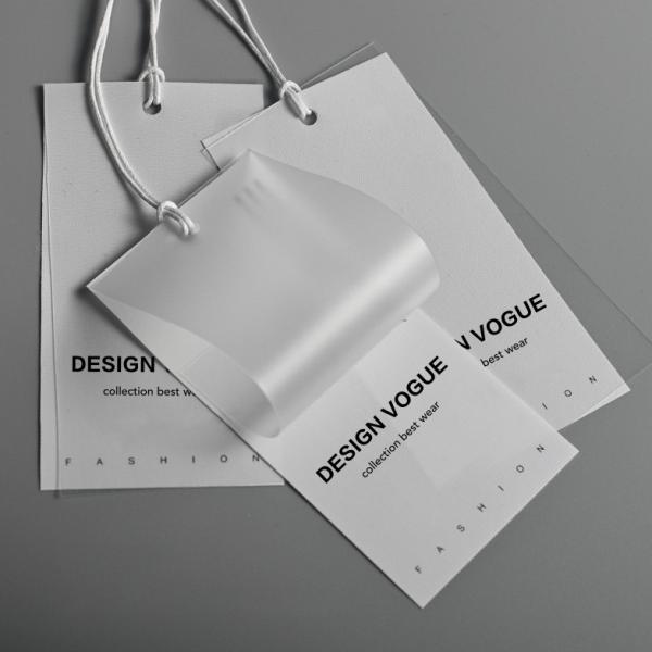 Custom Logo Cotton Swing Tags Clothing Hang Tag White Matte For Debossed Jeans Size